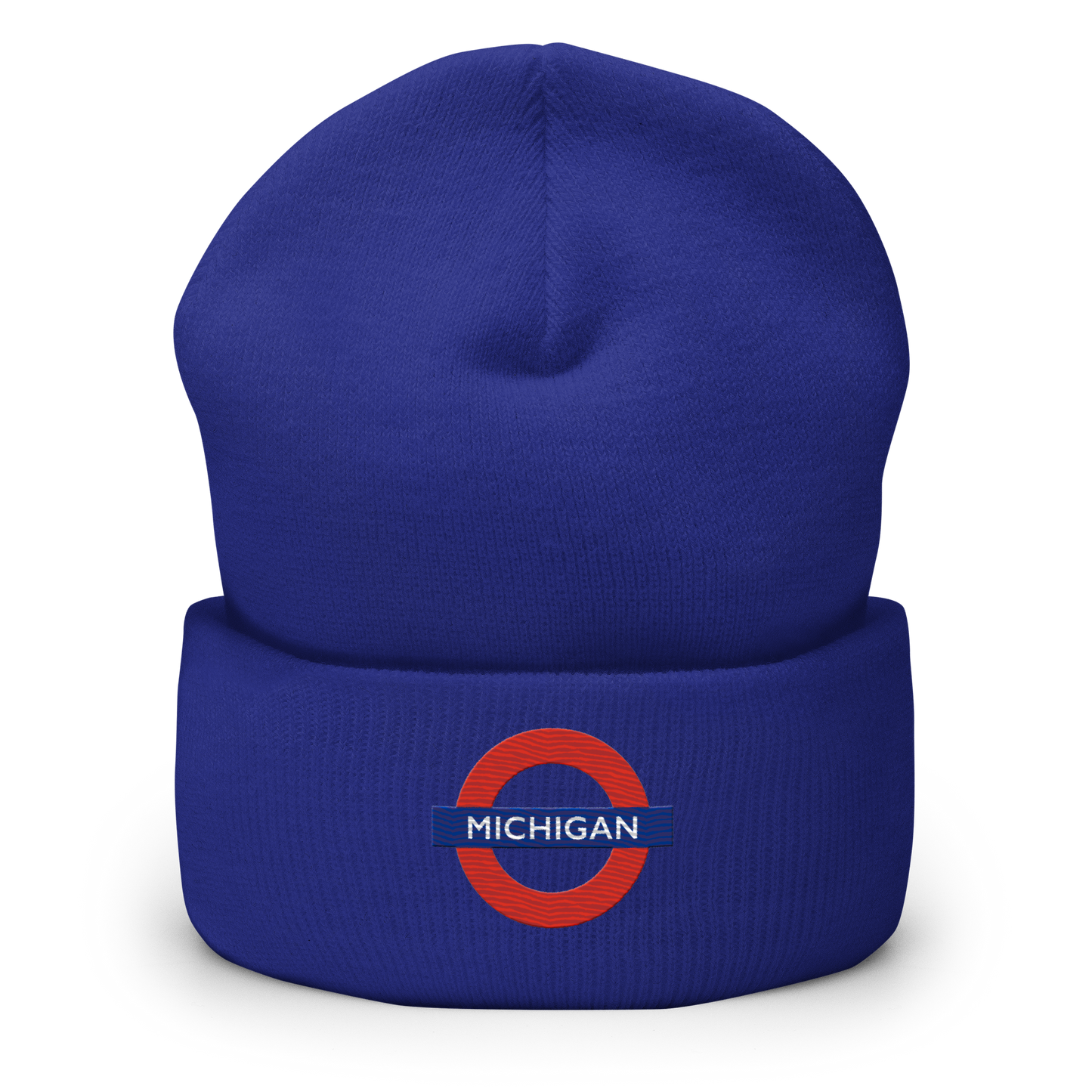 'Michigan' Cuffed Beanie | London Tube Parody