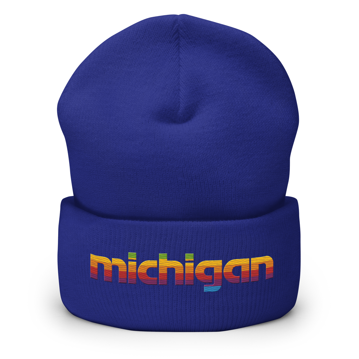 'Michigan' Cuffed Beanie | 80s Pomaceous Tech Parody