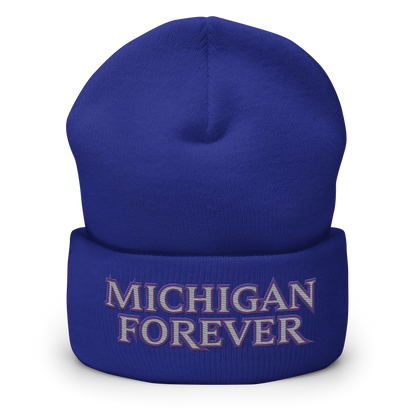 'Michigan Forever' Cuffed Beanie | African Cat Parody