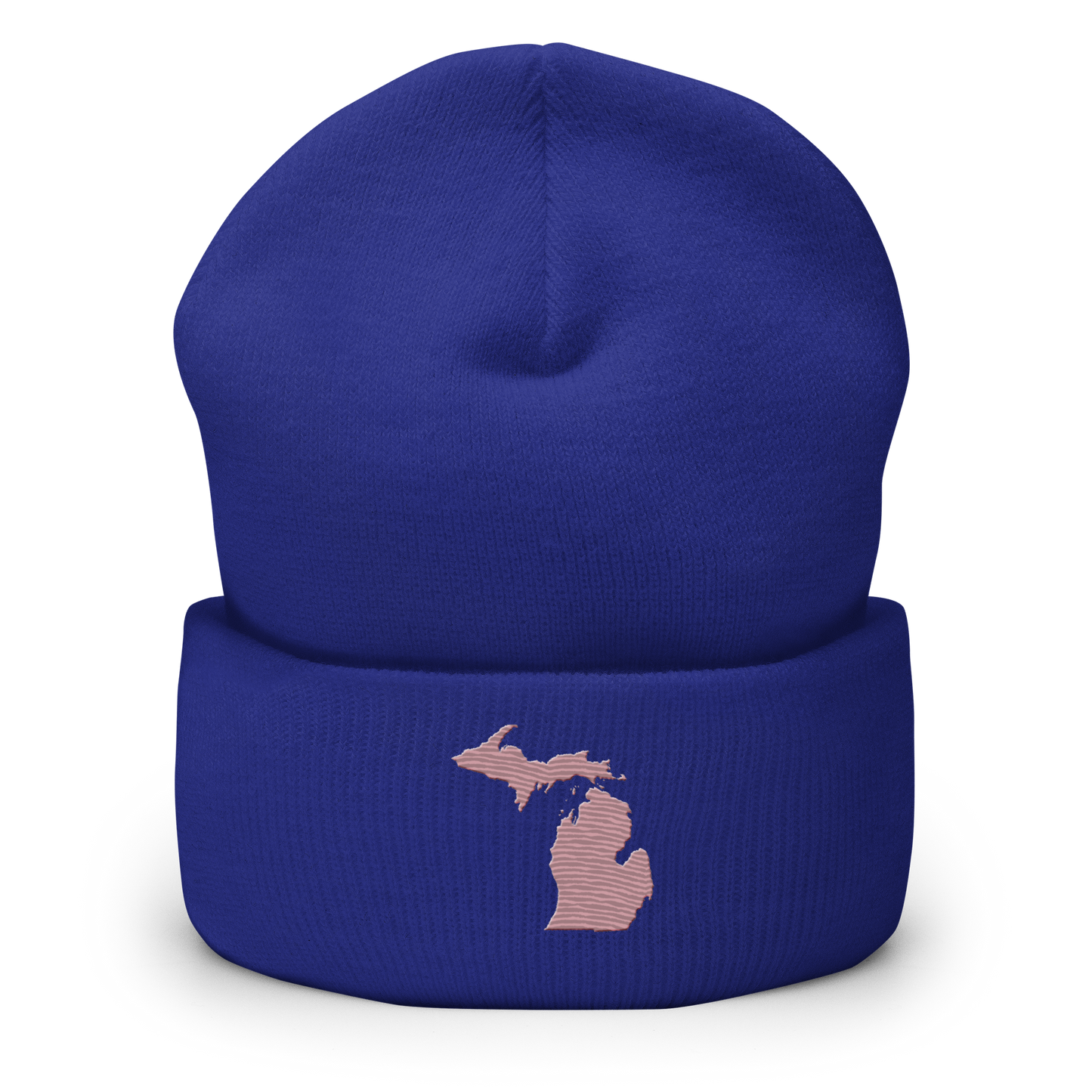 Michigan Cuffed Beanie | Cherry Blossom Pink Outline