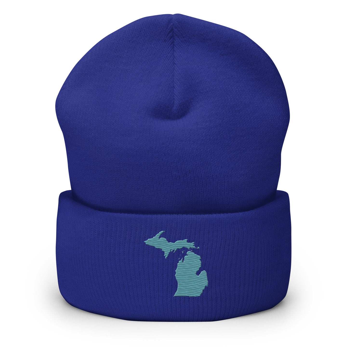 Michigan Cuffed Beanie | Huron Blue Outline