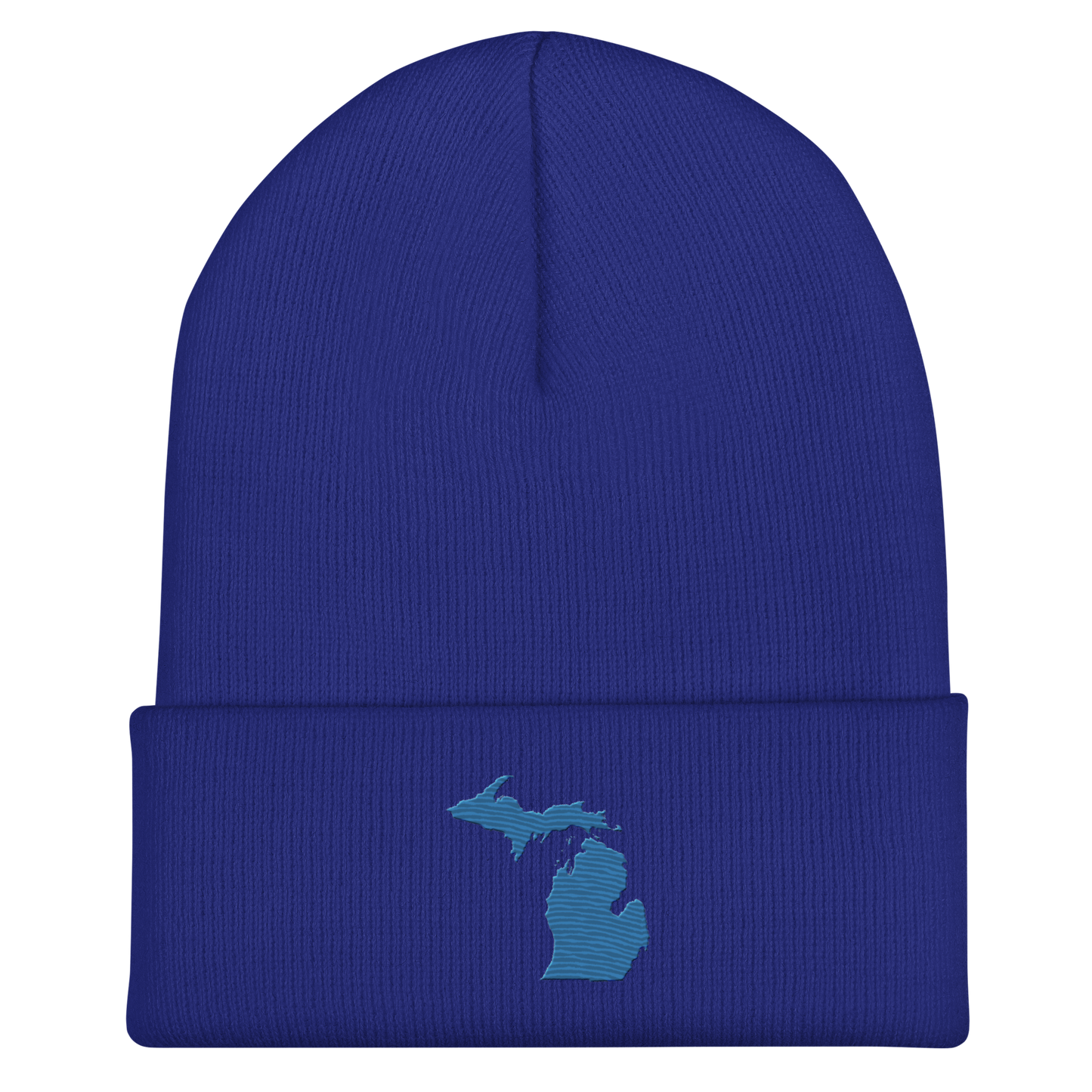 Michigan Cuffed Beanie | Superior Blue Outline