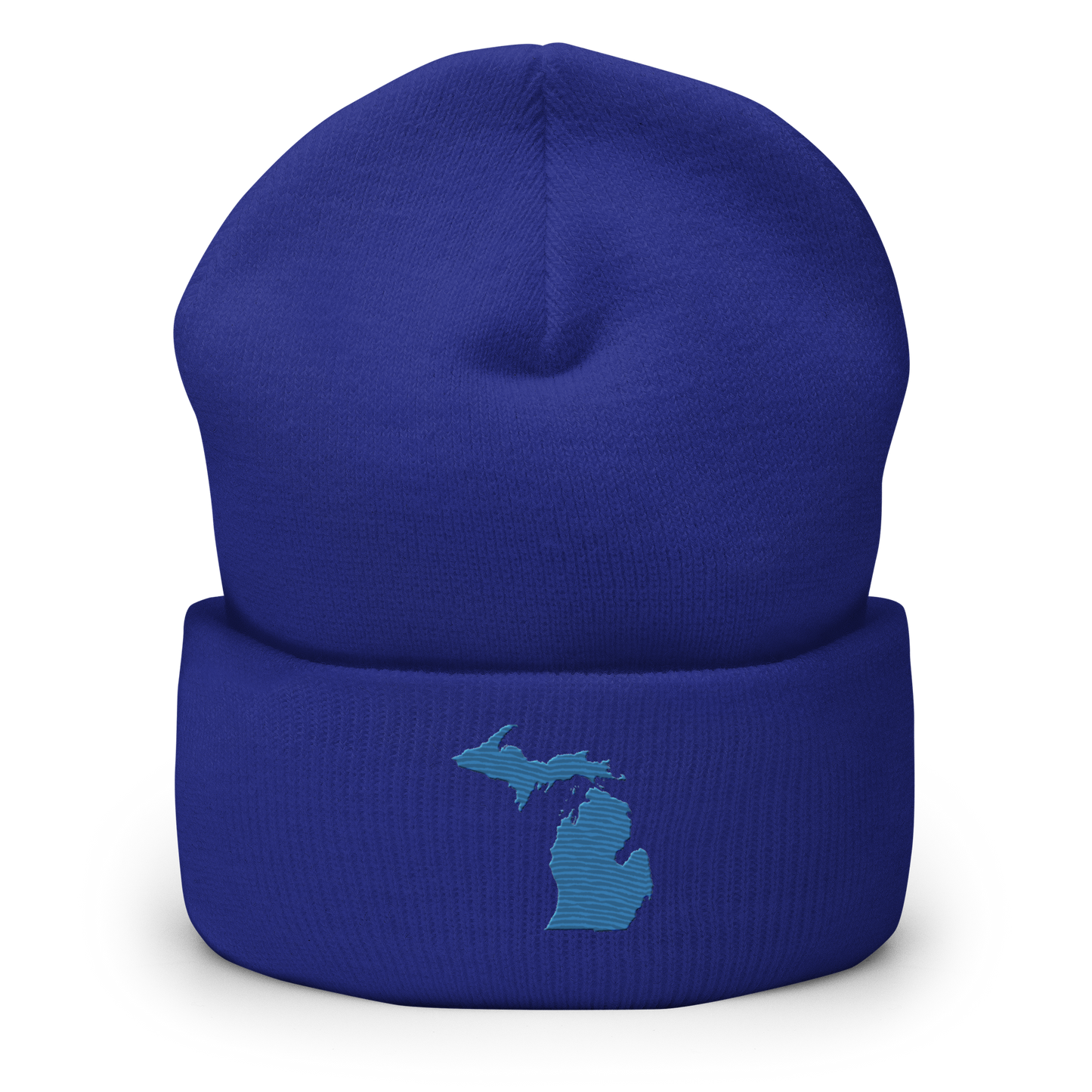 Michigan Cuffed Beanie | Superior Blue Outline