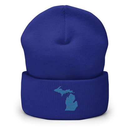 Michigan Cuffed Beanie | Superior Blue Outline