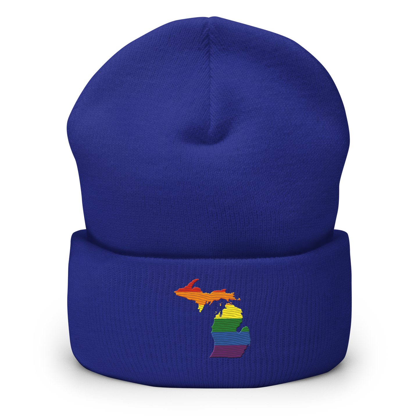 Michigan Cuffed Beanie | Rainbow Pride Outline