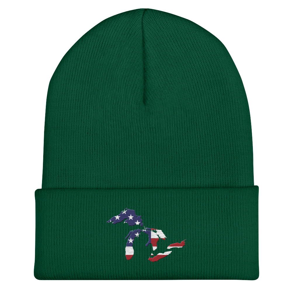 Great Lakes Cuffed Winter Beanie (Patriotic Edition)