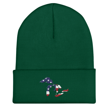 Great Lakes Cuffed Winter Beanie (Patriotic Edition)