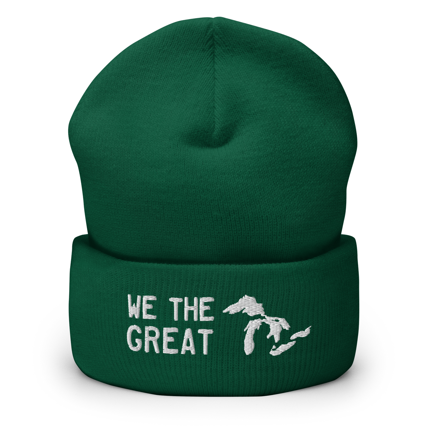 Great Lakes 'We the Great' Cuffed Beanie (White)