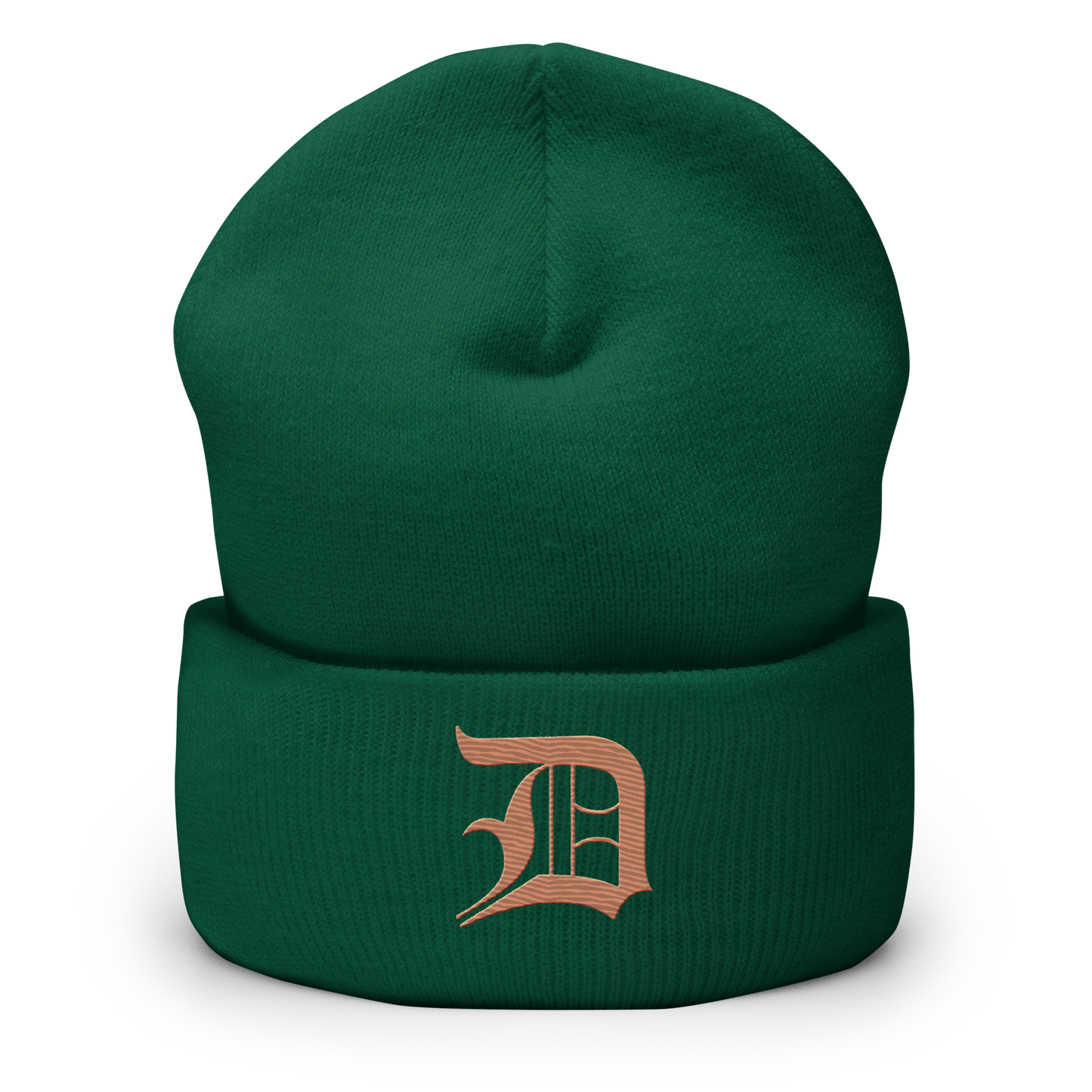 Detroit 'Old English D' Cuffed Beanie (Copper)