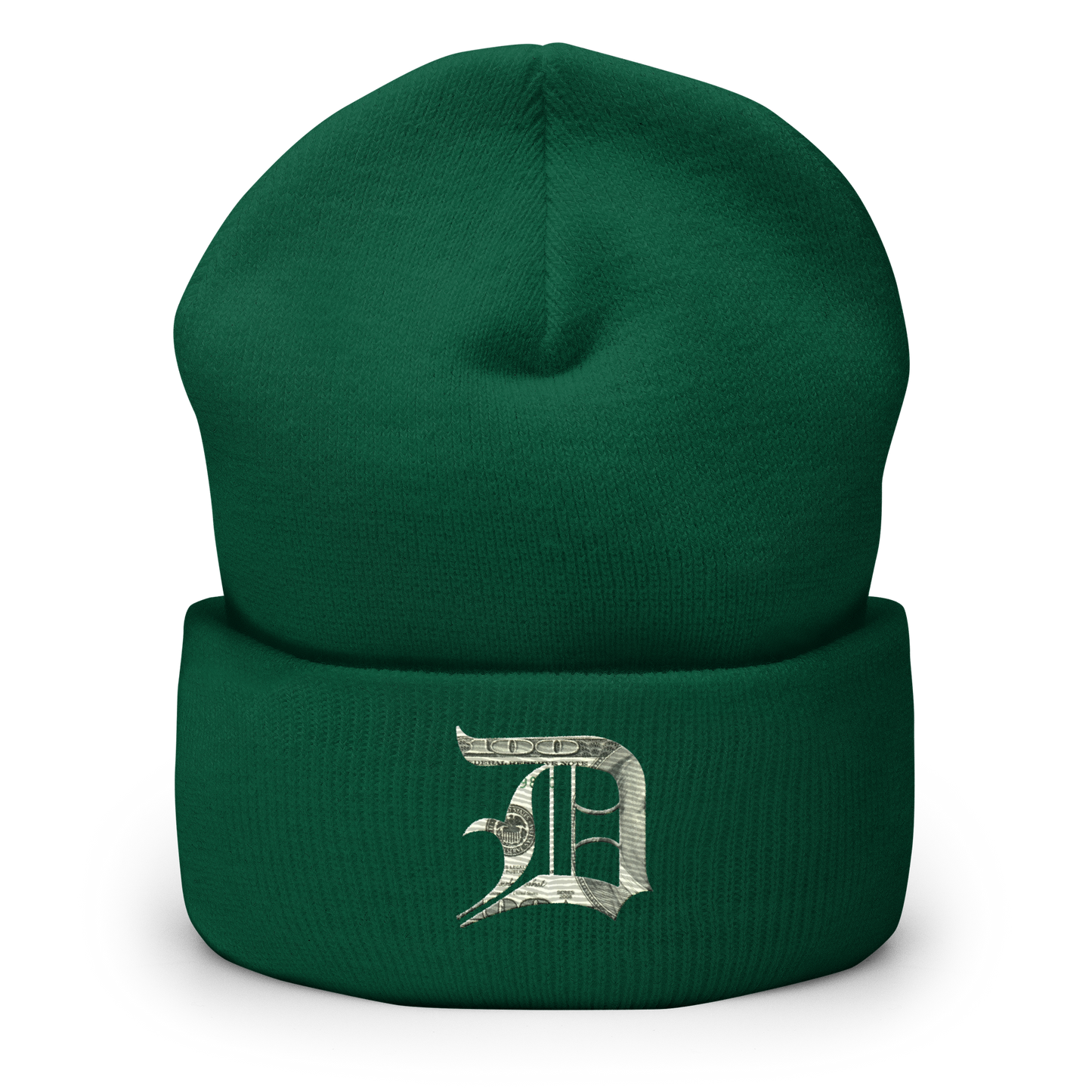 Detroit 'Old English D' Cuffed Beanie (Benjamins Edition)