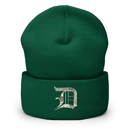 Detroit 'Old English D' Cuffed Beanie (Benjamins Edition)