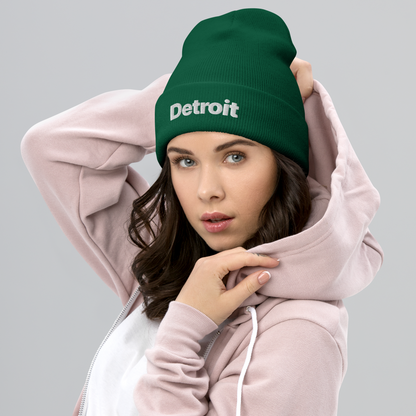 'Detroit' Cuffed Beanie (Small SUV Font)