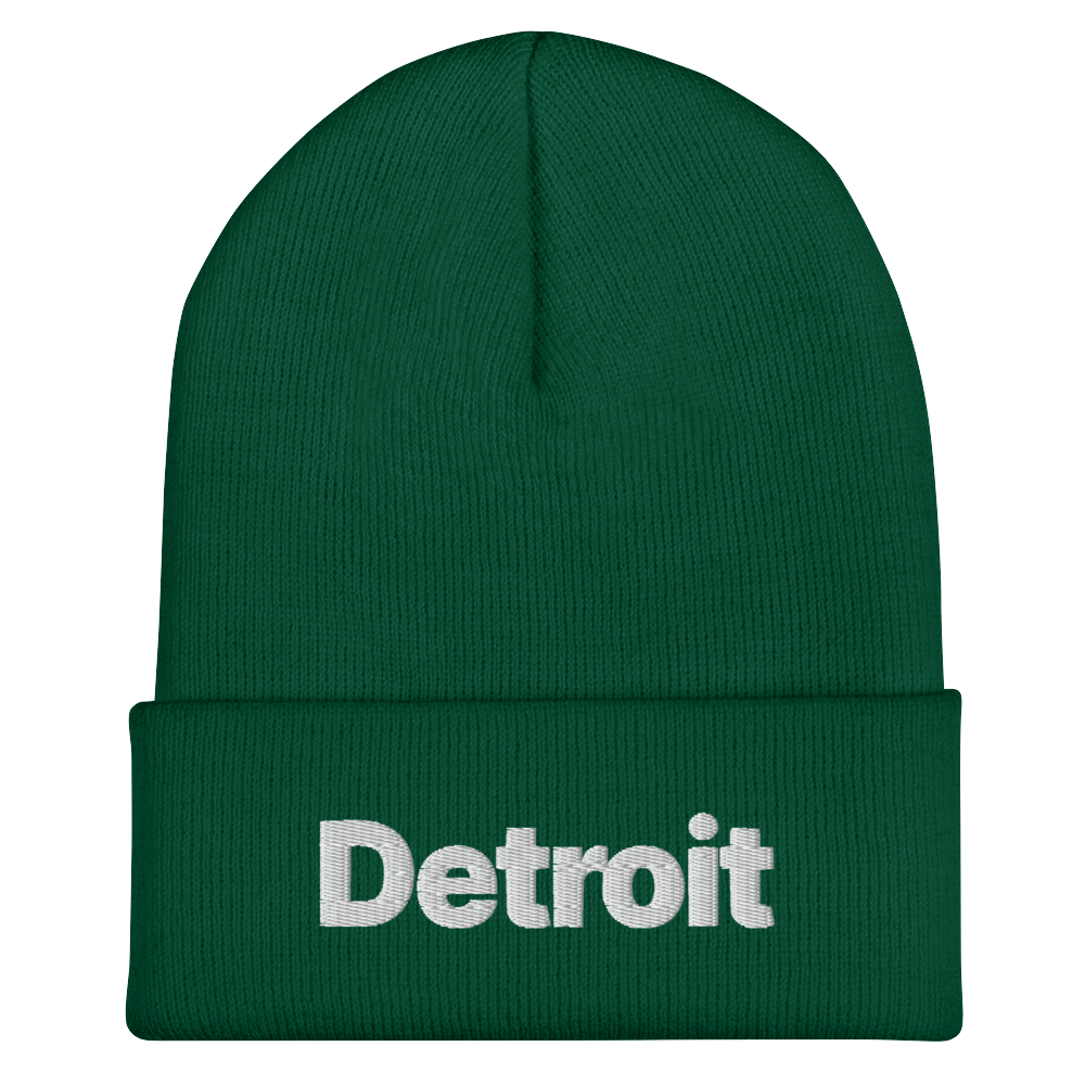 'Detroit' Cuffed Beanie (Small SUV Font)