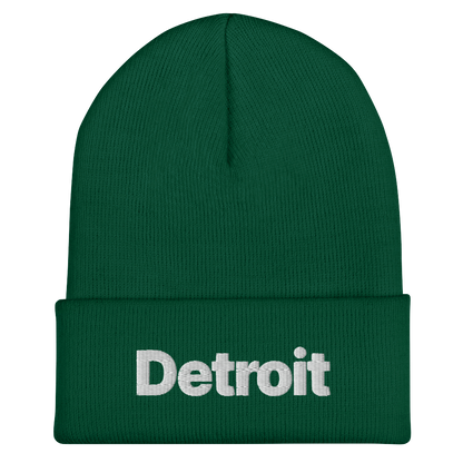 'Detroit' Cuffed Beanie (Small SUV Font)