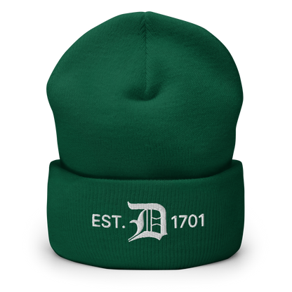 Detroit 'EST. 1701' Cuffed Beanie (w/ Old English 'D')