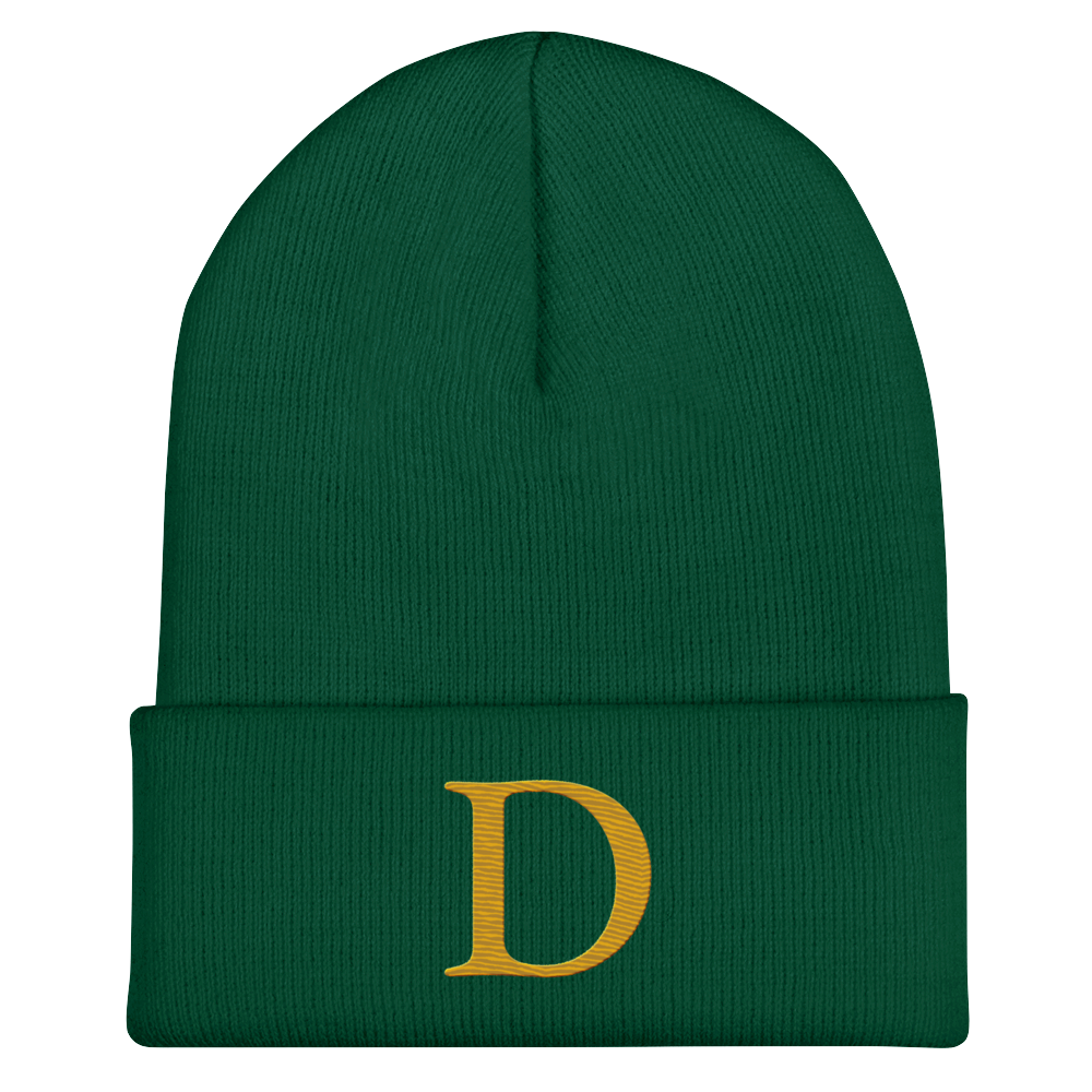 Detroit 'Old French D' Cuffed Beanie (Gold)