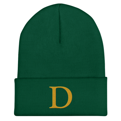 Detroit 'Old French D' Cuffed Beanie (Gold)