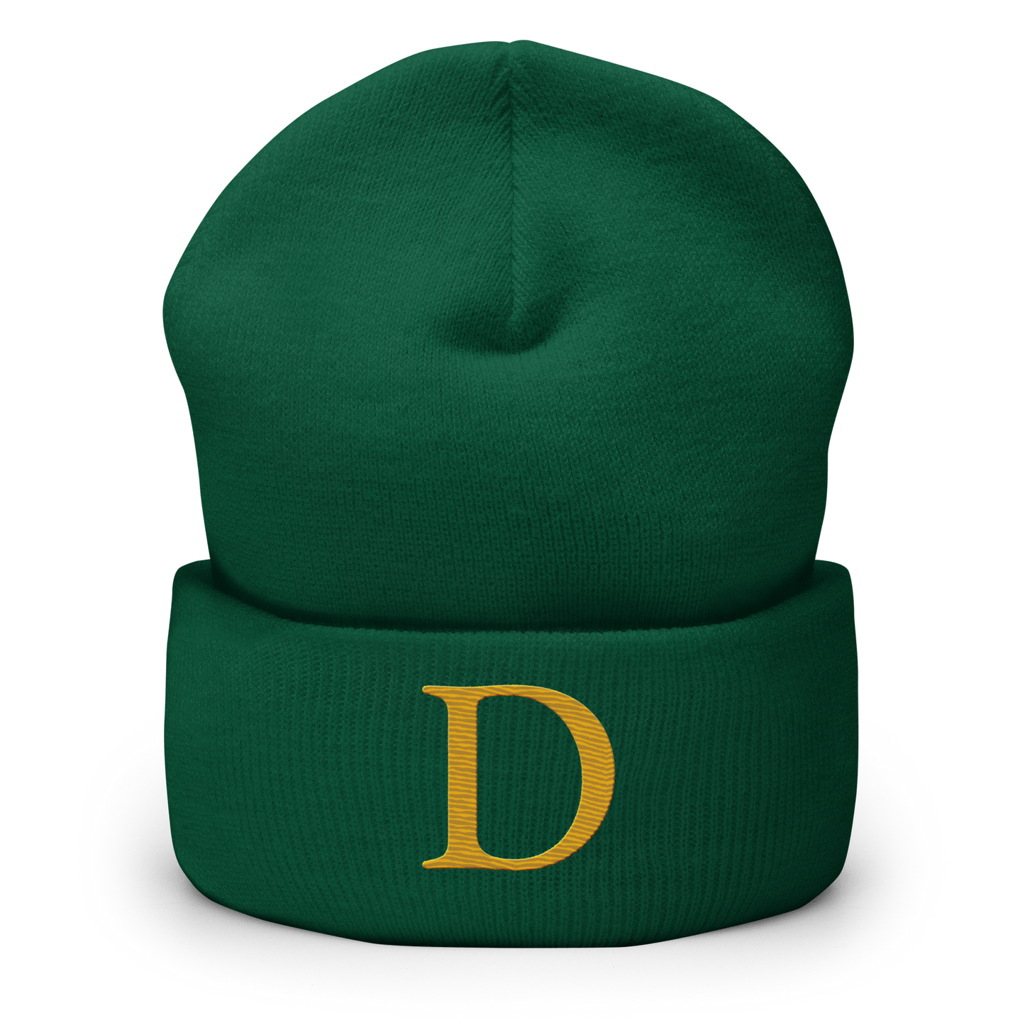 Detroit 'Old French D' Cuffed Beanie (Gold)