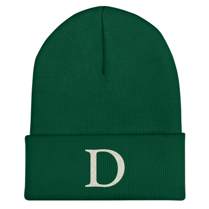 Detroit 'Old French D' Cuffed Beanie (Ivory White)