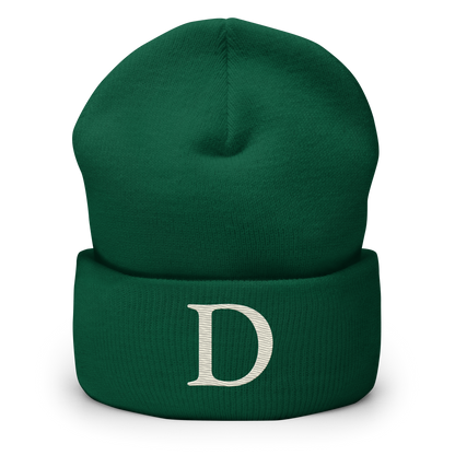 Detroit 'Old French D' Cuffed Beanie (Ivory White)