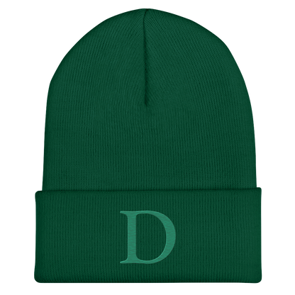 Detroit 'Old French D' Cuffed Beanie (Emerald Green)