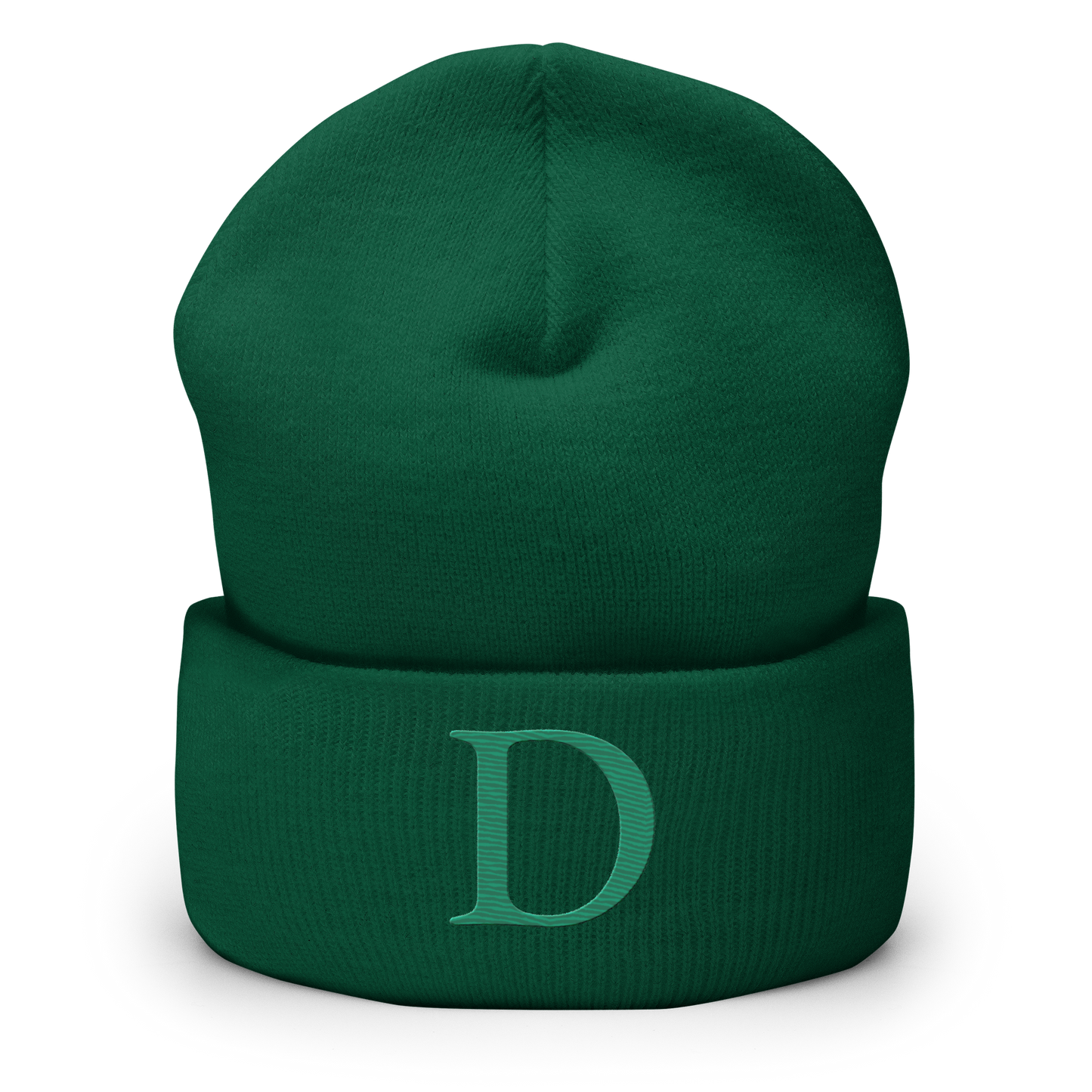 Detroit 'Old French D' Cuffed Beanie (Emerald Green)