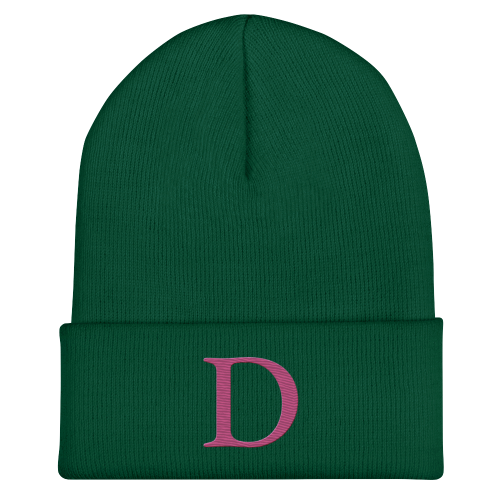 Detroit 'Old French D' Cuffed Beanie (Apple Blossom Pink)