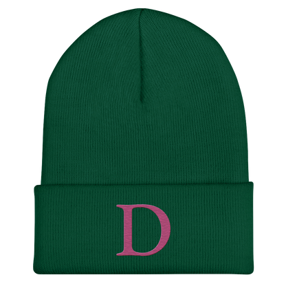 Detroit 'Old French D' Cuffed Beanie (Apple Blossom Pink)