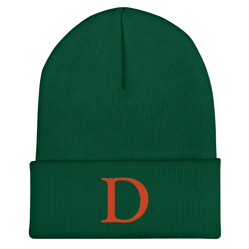 Detroit 'Old French D' Cuffed Beanie (Orange)