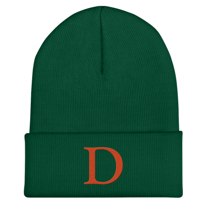 Detroit 'Old French D' Cuffed Beanie (Orange)