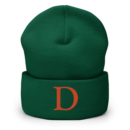 Detroit 'Old French D' Cuffed Beanie (Orange)