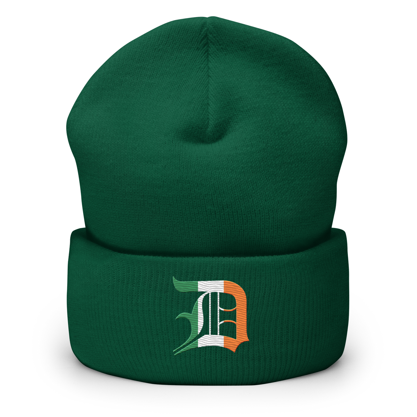 Detroit 'Old English D' Cuffed Beanie (Irish Edition)