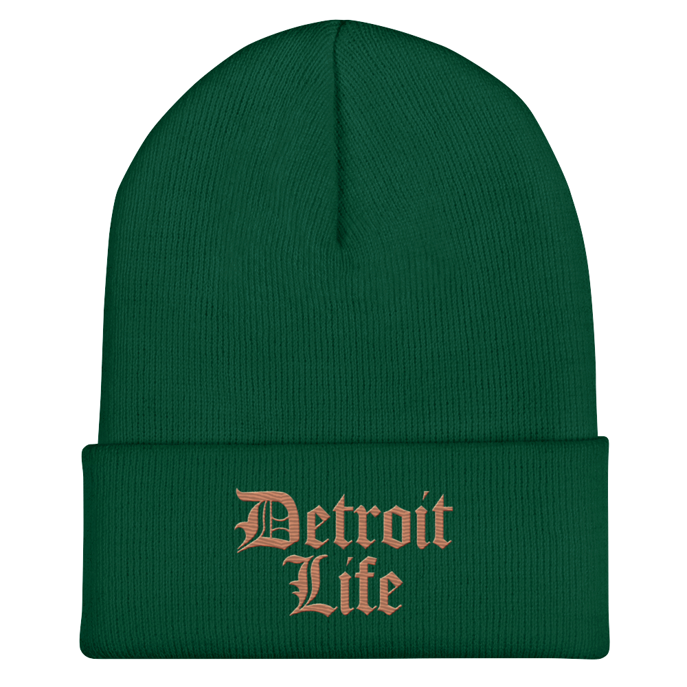 'Detroit Life' Cuffed Beanie | Copper