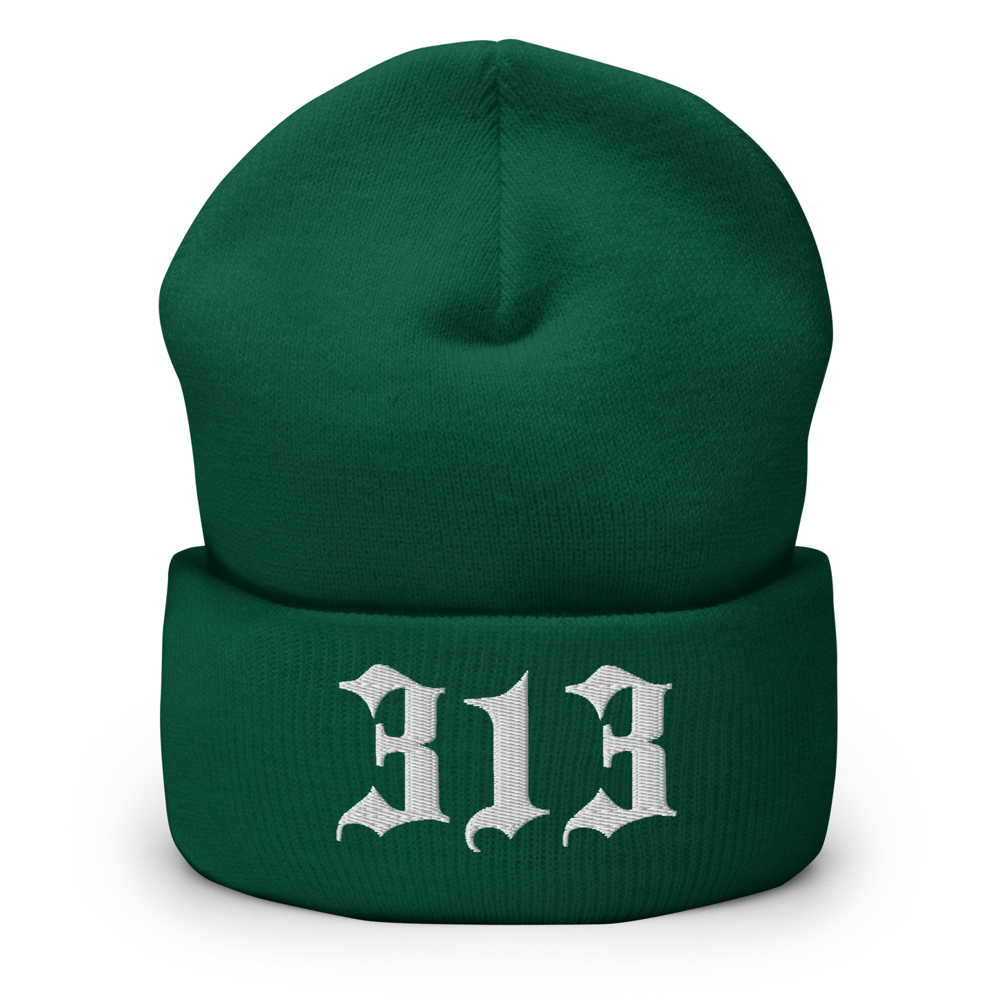 Detroit '313' Cuffed Beanie (Old English Font)