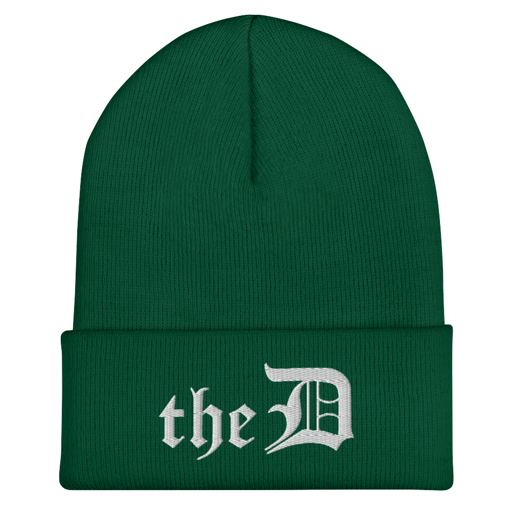 Detroit 'The D' Cuffed Beanie