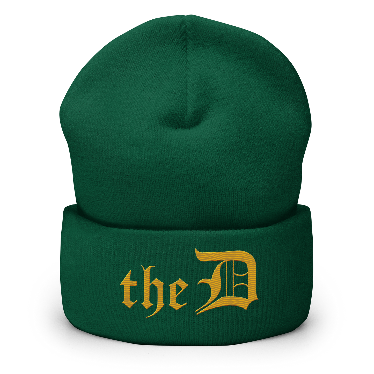 Detroit 'The D' Cuffed Beanie | Gold