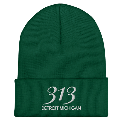 '313 Detroit Michigan' Cuffed Beanie