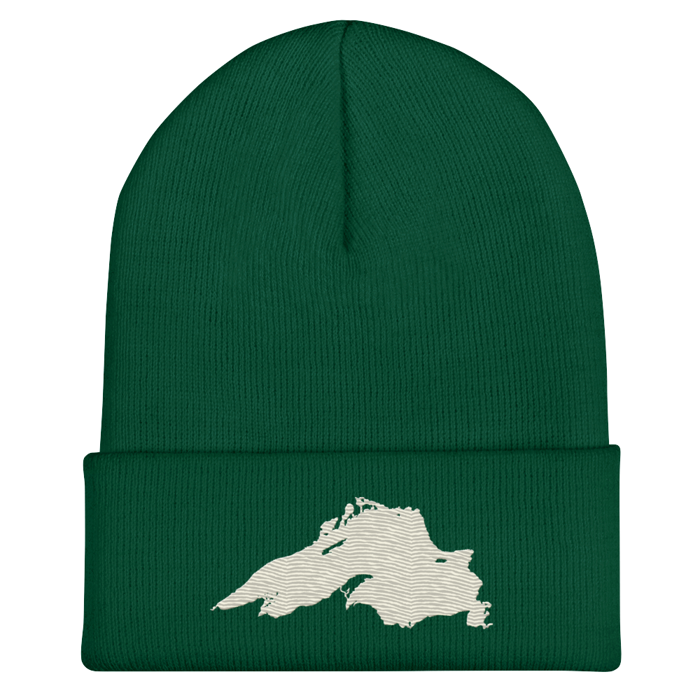 Lake Superior Cuffed Beanie | Ivory White