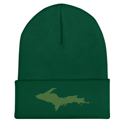 Upper Peninsula Cuffed Beanie | Pine Green