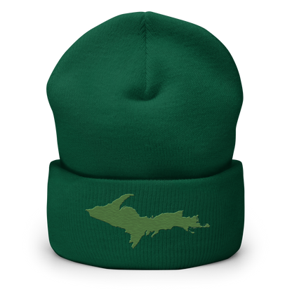 Upper Peninsula Cuffed Beanie | Pine Green