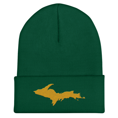 Upper Peninsula Cuffed Beanie | Gold