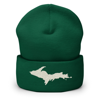 Upper Peninsula Cuffed Beanie | Ivory White