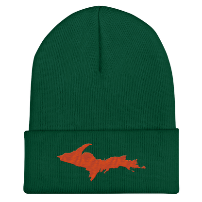 Upper Peninsula Cuffed Beanie | Maple Leaf Orange