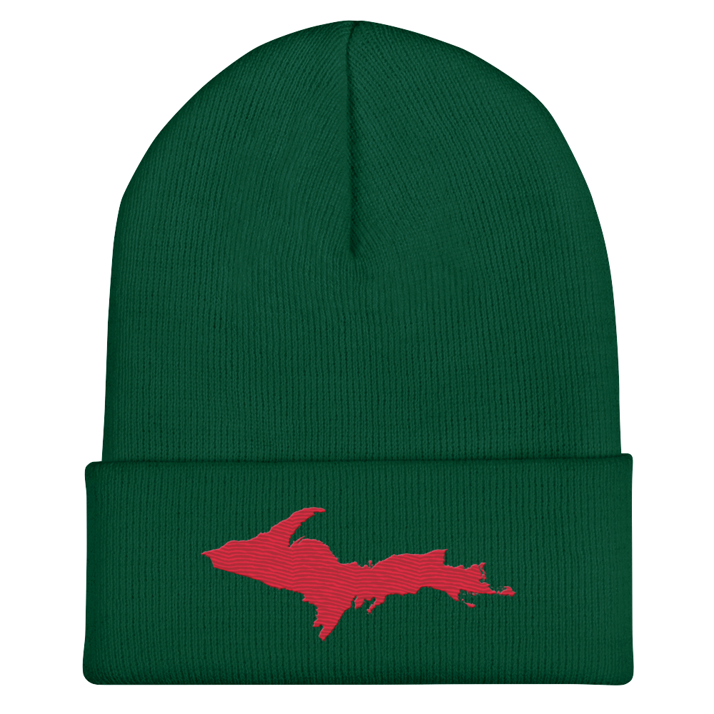 Upper Peninsula Cuffed Beanie | Lighthouse Red