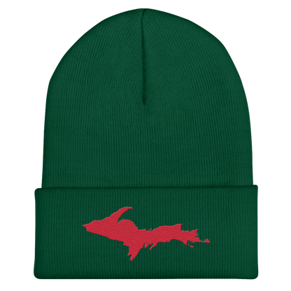 Upper Peninsula Cuffed Beanie | Lighthouse Red