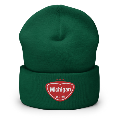 'Michigan' Cuffed Beanie | Local Sodapop Parody