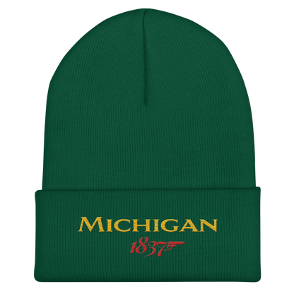 'Michigan 1837' Cuffed Beanie | British Spy Parody