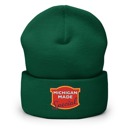 'Michigan Made' Cuffed Beanie | Potato Chip Parody