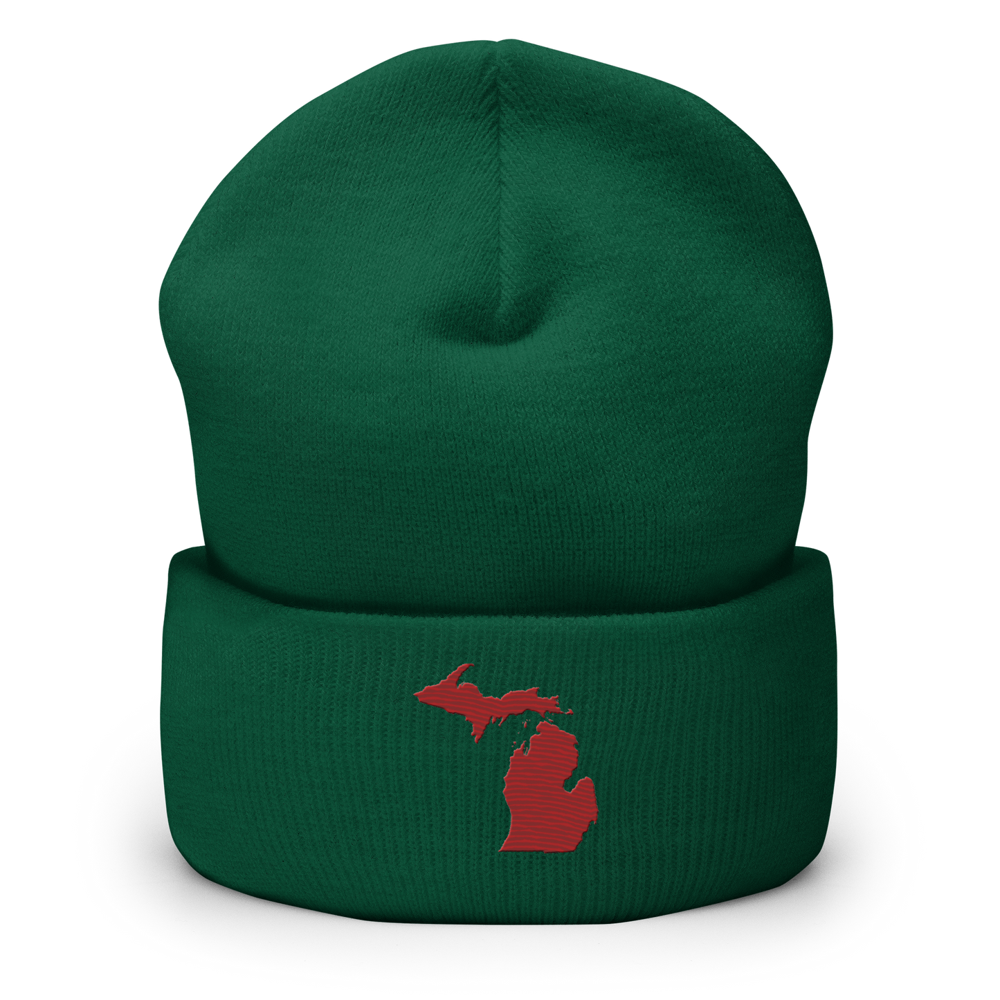 Michigan Cuffed Beanie | Thimbleberry Red Outline