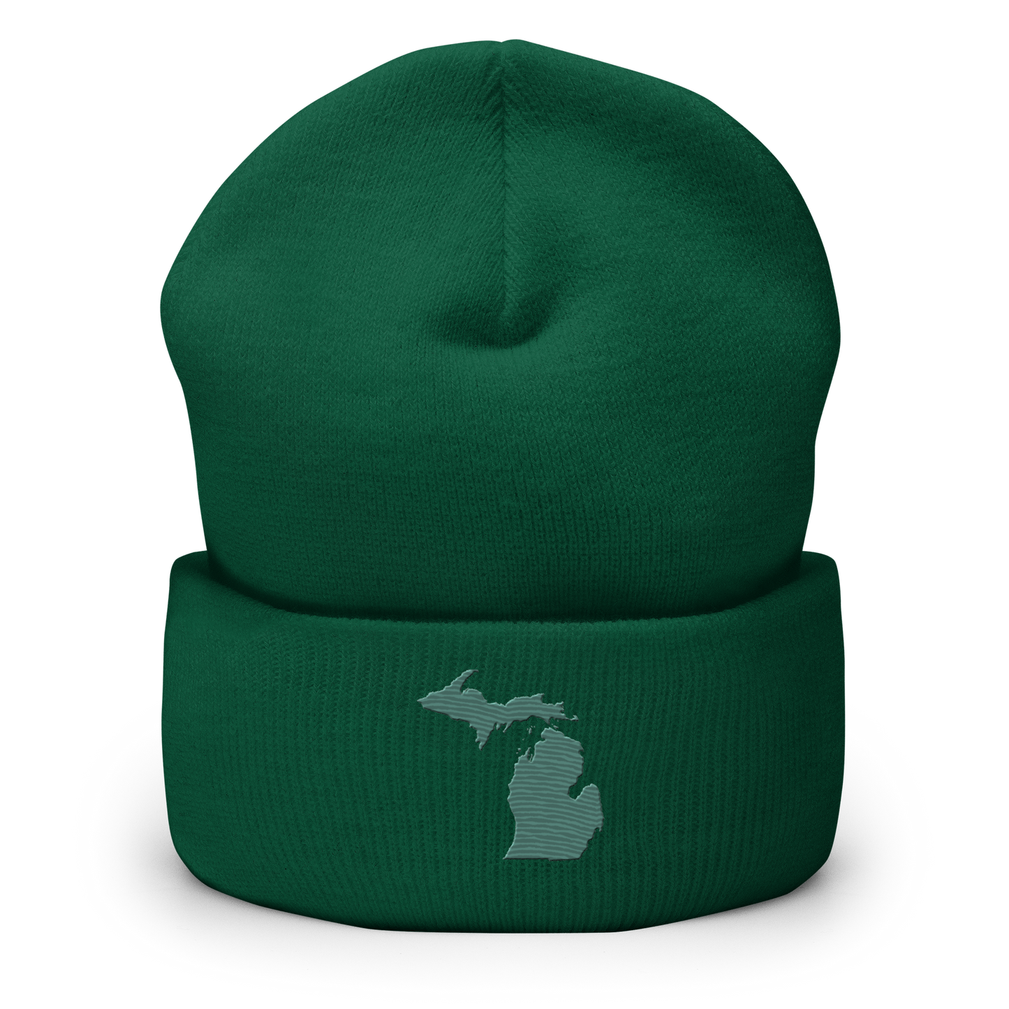 Michigan Cuffed Beanie | Copper Green Outline